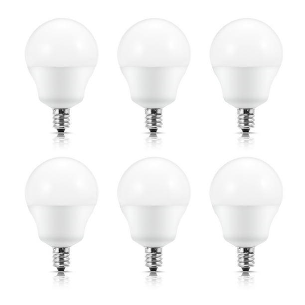 50W Equivalent 550LM Not Dimmable Pack of 4 G14 Globe Light Bulbs Daylight White 5000K E17 Intermediate Base for Ceiling Fan JandCase E17 LED Bulb 5 Watt 